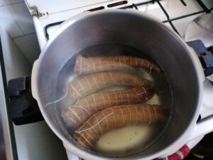 la cuisson de zandouille en cocotte