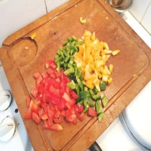 poivrons pour le taboulé maison