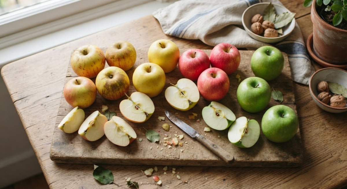 Variétés de pommes pour tarte Tatin : Reine des reinettes, Golden, Pink Lady et Granny Smith