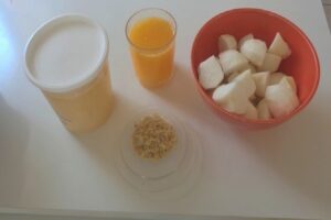 Ingrédients navet confit au miel - Confit