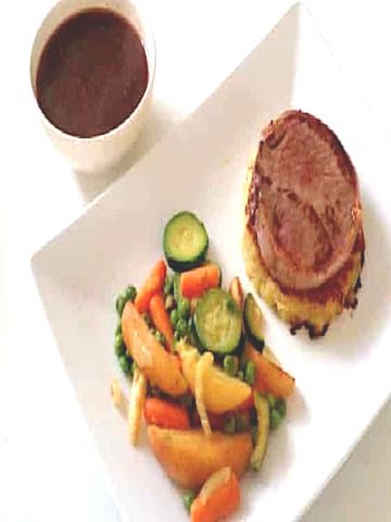 Tournedos sauce xérès palet purée de pommes de terre