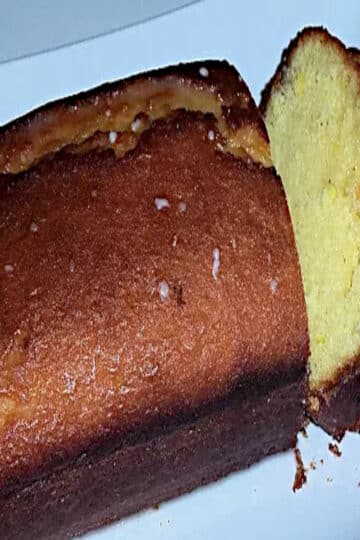 tranche de cake au citron