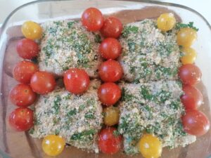 Cuisine végétarienne - Légume-feuille - cabillaud pané