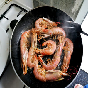 cuisson des gambas
