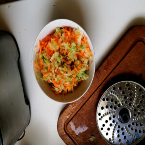 légumes hachés pour le poulet vanillé