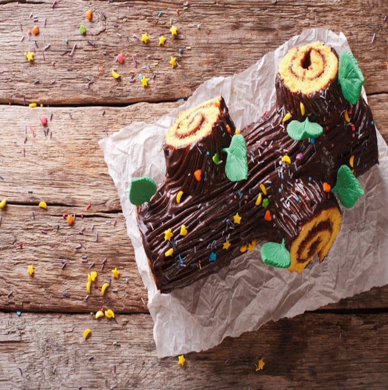 bûche surgelée au chocolat