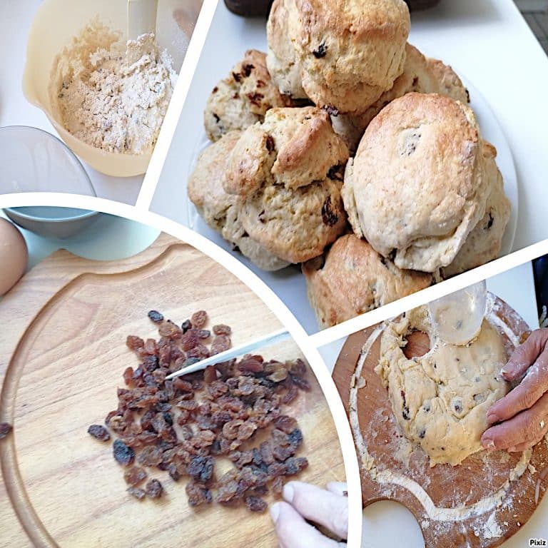 scones aux raisins secs étape par étape