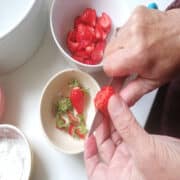 préparation des fraises