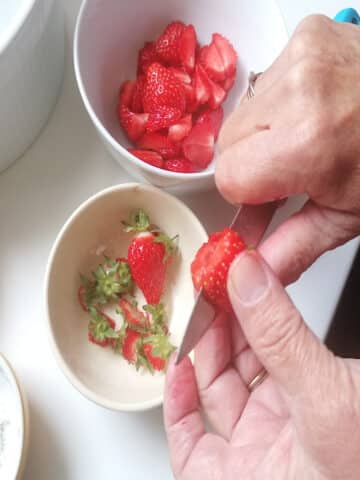 préparation des fraises