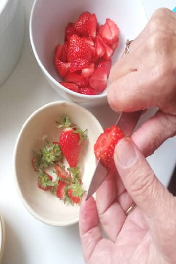 préparation des fraises