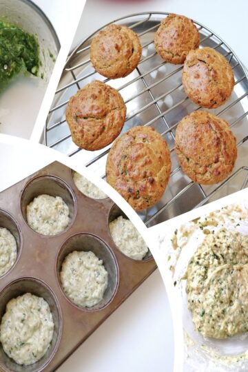 financier salé pesto étape par étape