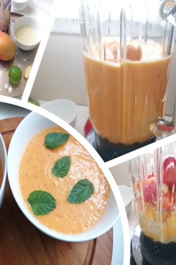 soupe à la mangue étape par étape