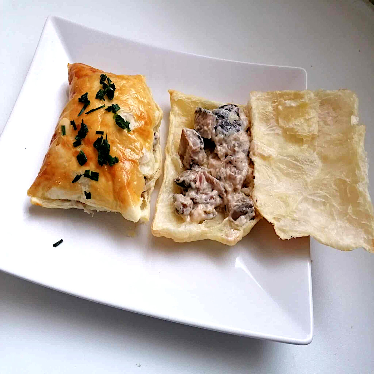 Garnir le feuilleté au dernier moment