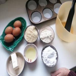 les ingrédients pour réaliser les financiers amande