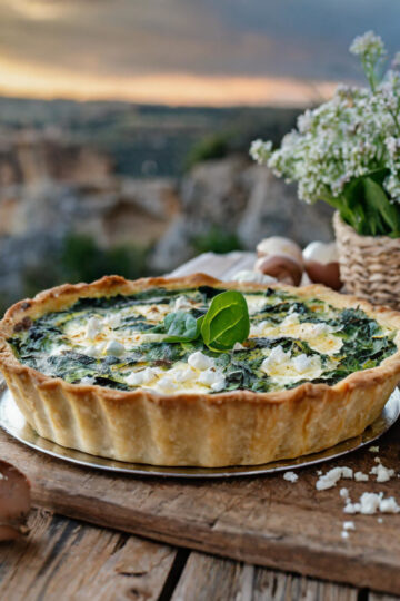 quiche végétarienne épinards feta