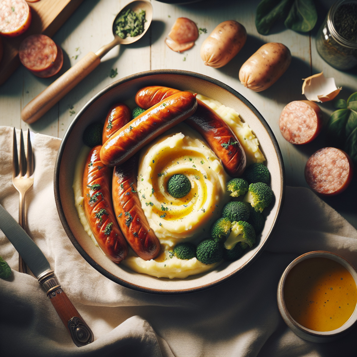 recette saucisse purée