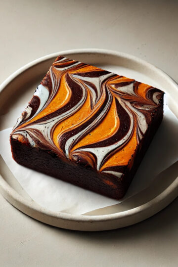 Brownie marbré chocolat potiron