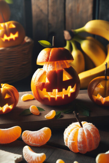 fruits en décorations pour Halloween