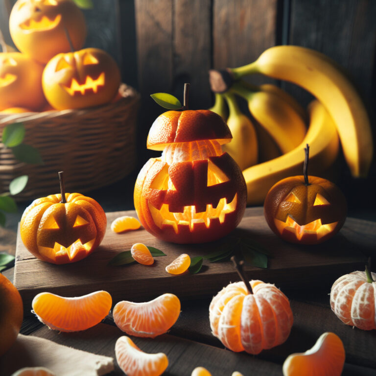 fruits en décorations pour Halloween