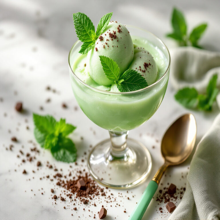 Le sorbet à la menthe poivrée est une explosion de fraîcheur