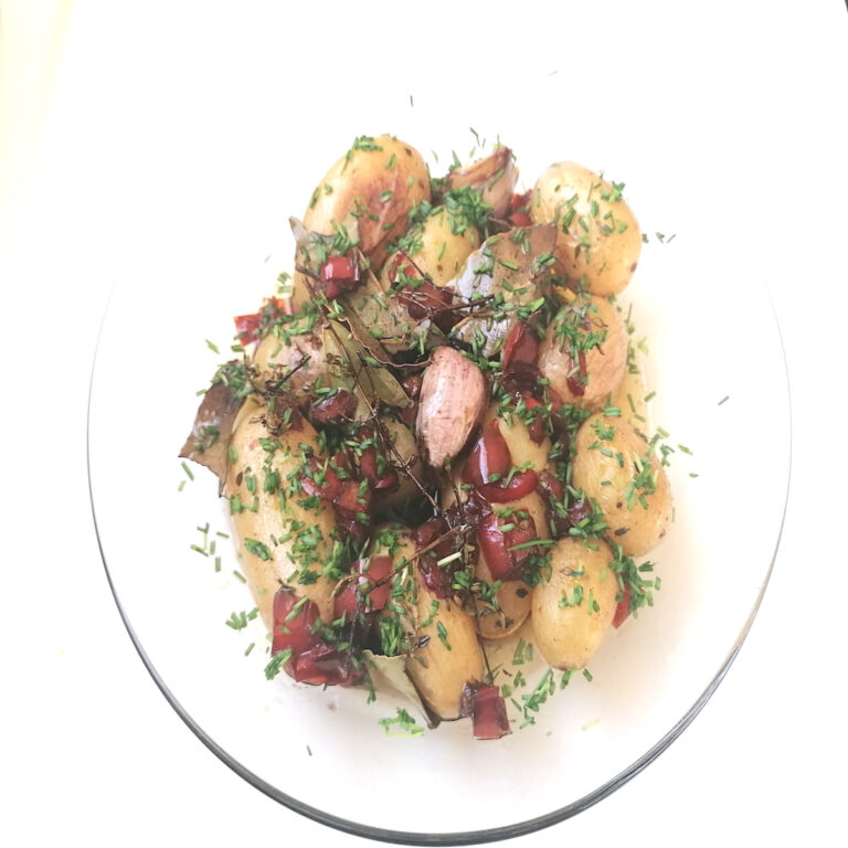 pommes de terre grenaille rôties à la sauce soja