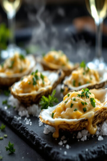 recette des huîtres gratinées au champagne