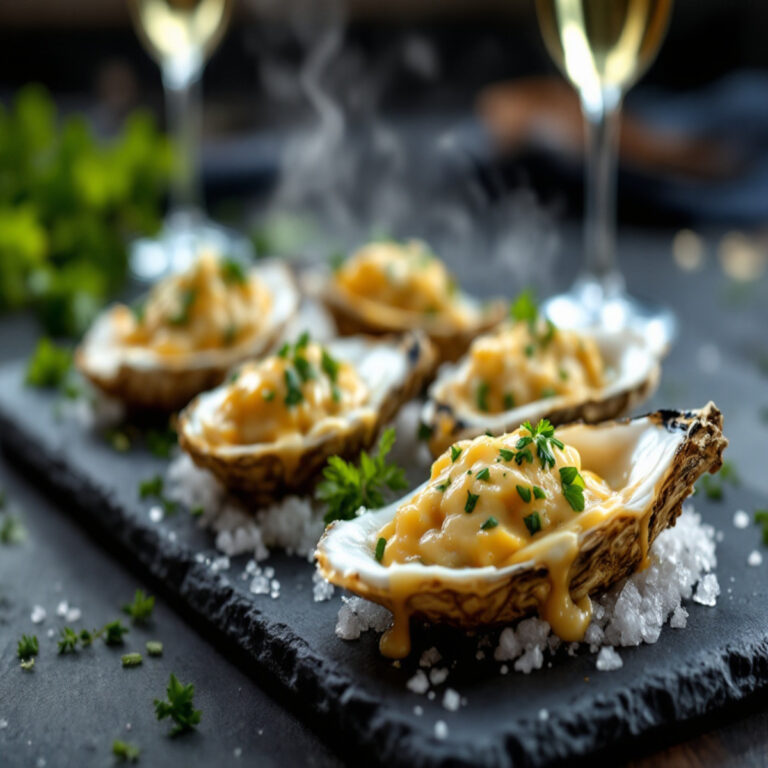 recette des huîtres gratinées au champagne