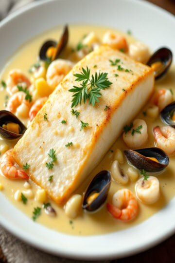 recette festive incontournable avec notre Sole à la Normande