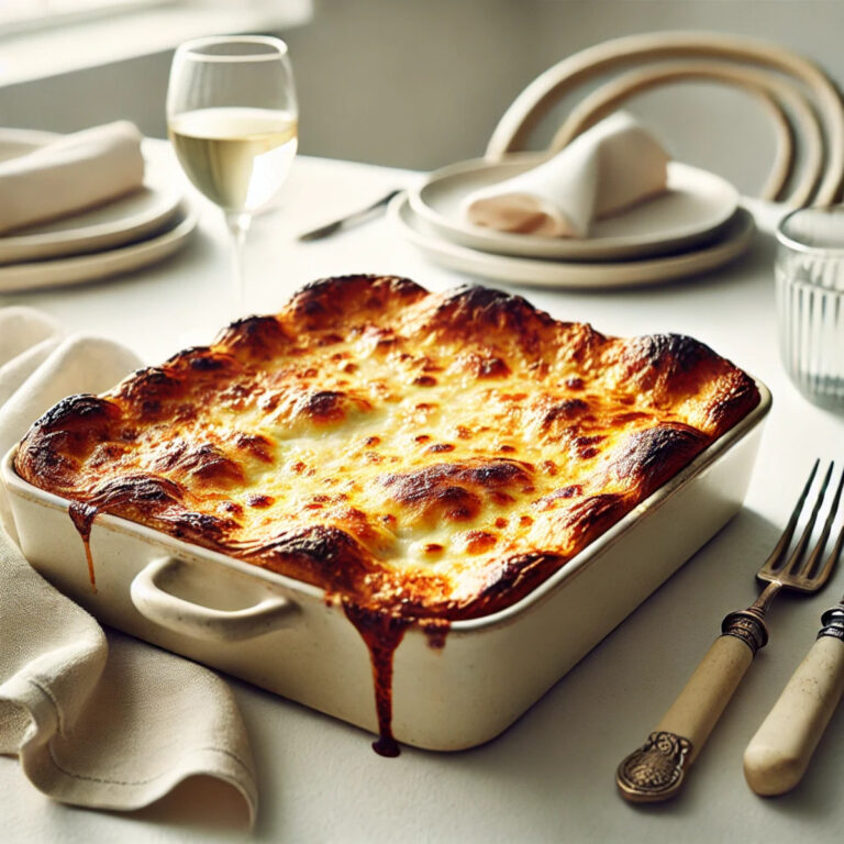 l'art du gratin parfait doré sorti du four avec croûte croustillante et fromage fondant