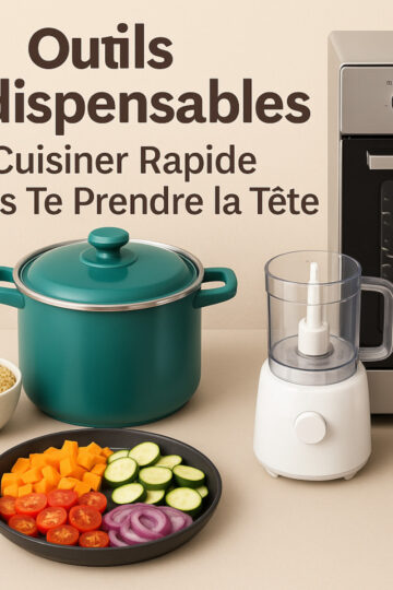 Cuisine avec cuissons multiples : four, vapeur, découpe et robot mixeur en action