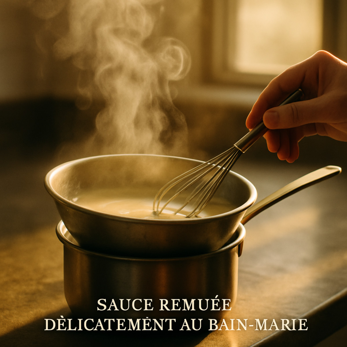 Réchauffage doux d’une sauce maison au bain-marie