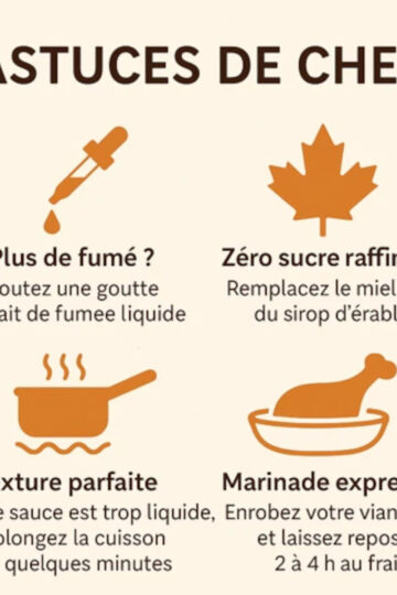 Illustration de conseils de chef pour réussir ses sauces barbecue maison : conservation, texture, marinade et équilibre des goûts