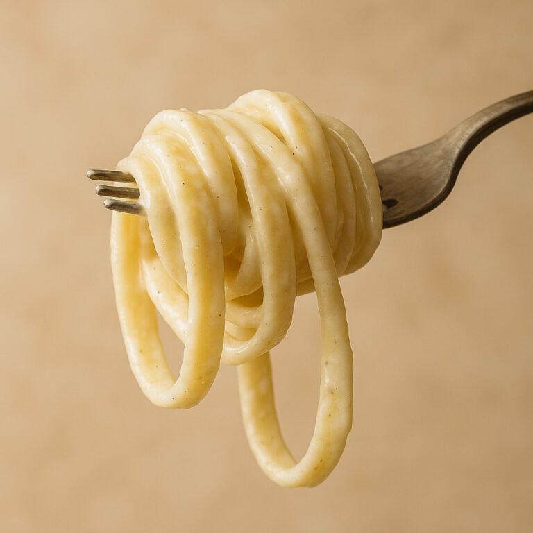 pâtes tagliatelles avec sauce Alfredo crémeuse au parmesan
