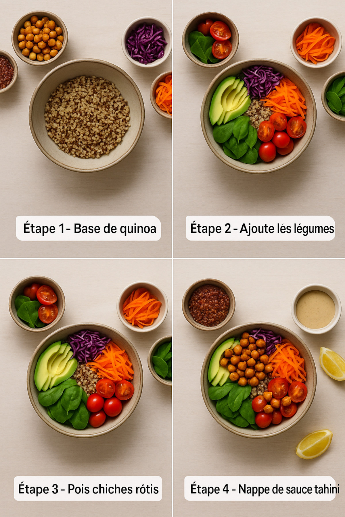 Buddha Bowl automnal avec butternut rôtie et cranberries séchées