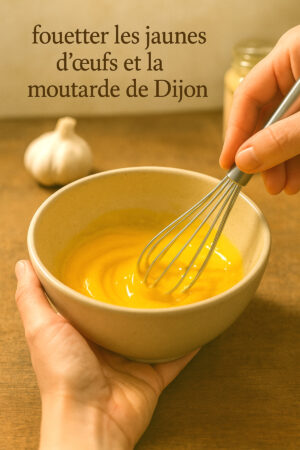 Fouettage des œufs pour base de rouille maison