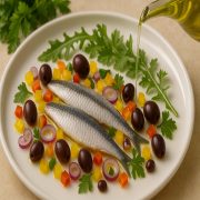 Sardines crues en marinade au sel avant rinçage