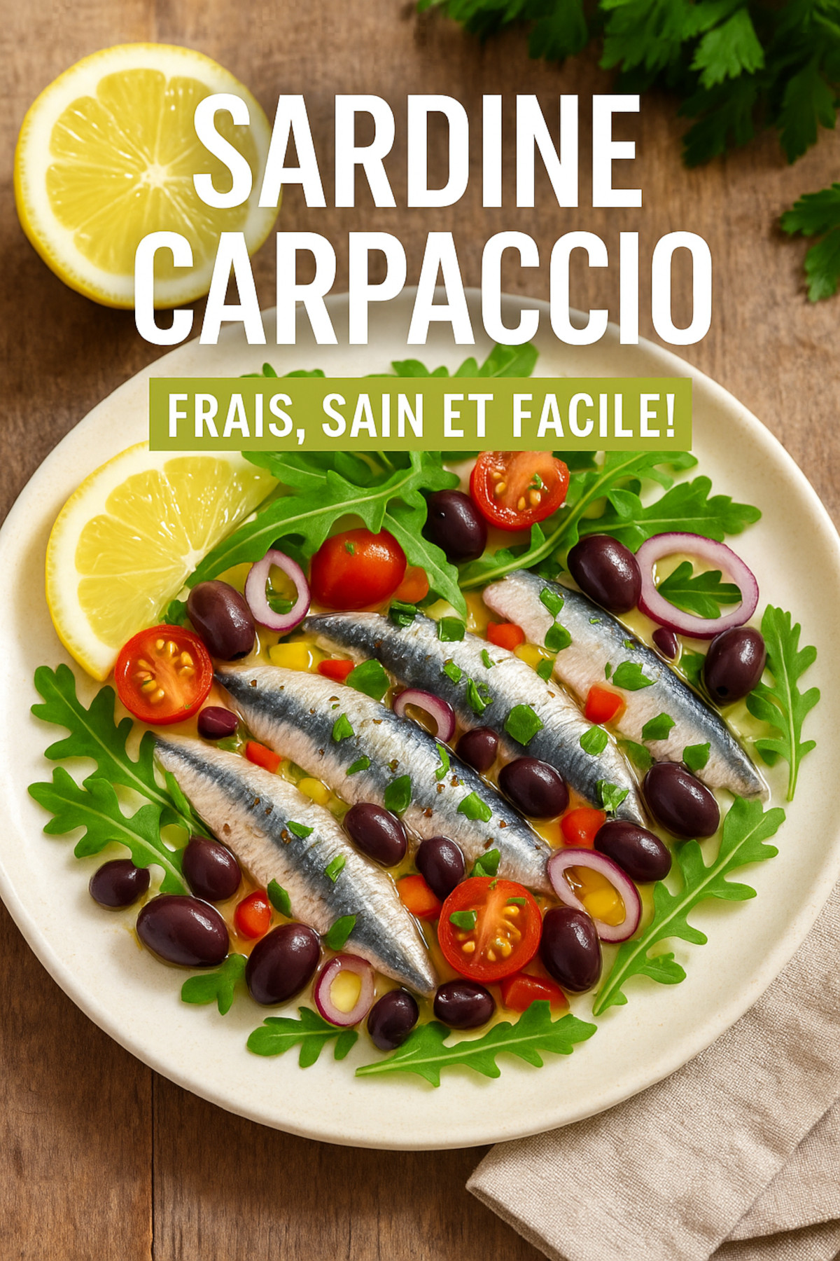 Zoom sur la texture fondante des sardines marinées et l'huile d'olive brillante