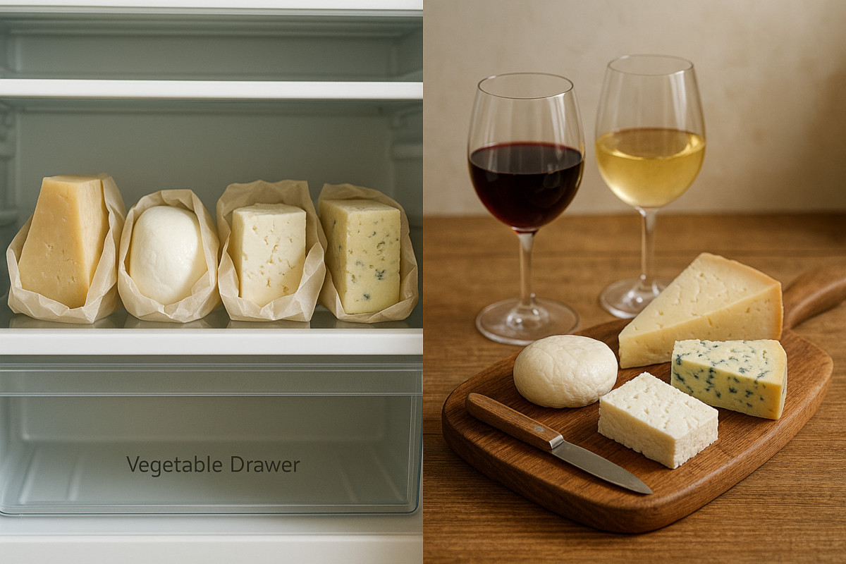 Conservation et dégustation de fromages méditerranéens avec vins