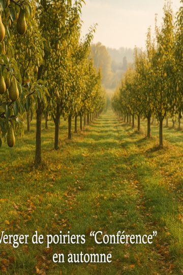 Récolte des poires Conférence en automne dans un verger français