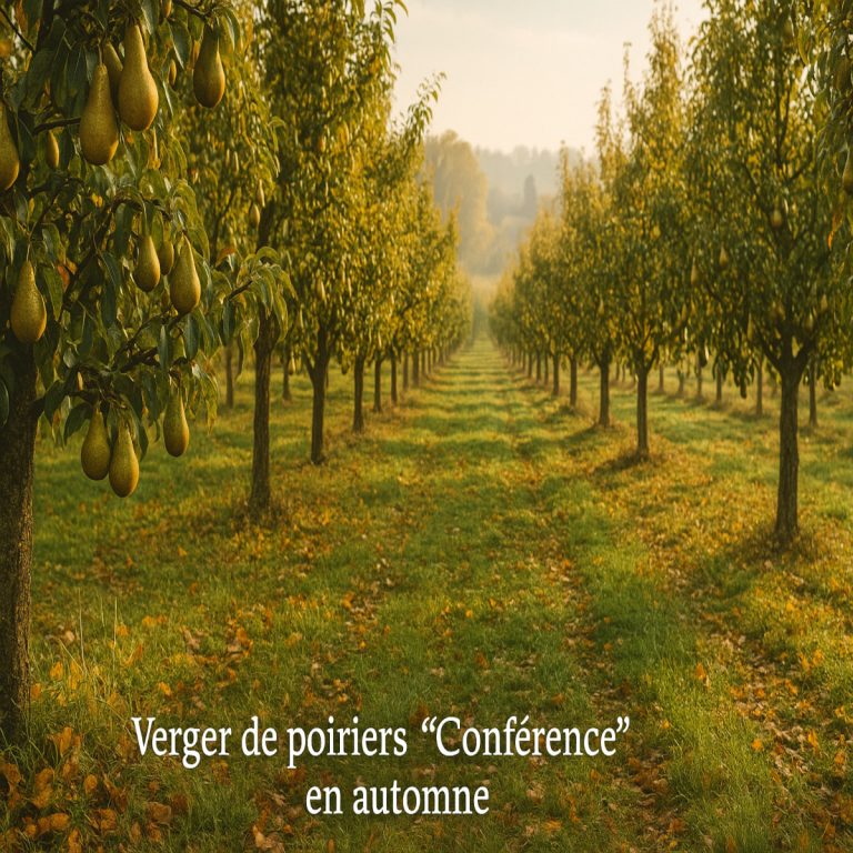 Récolte des poires Conférence en automne dans un verger français