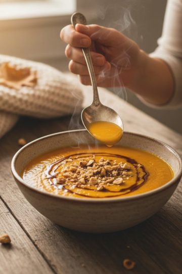 veloute de potimarron aux noisettes
