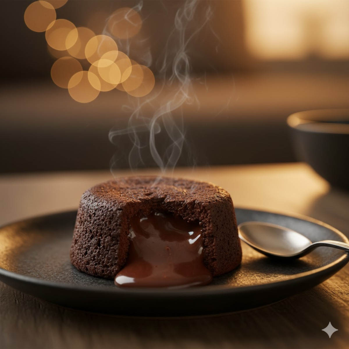 Dessert chaud réconfortant : moelleux au chocolat au cœur fondant