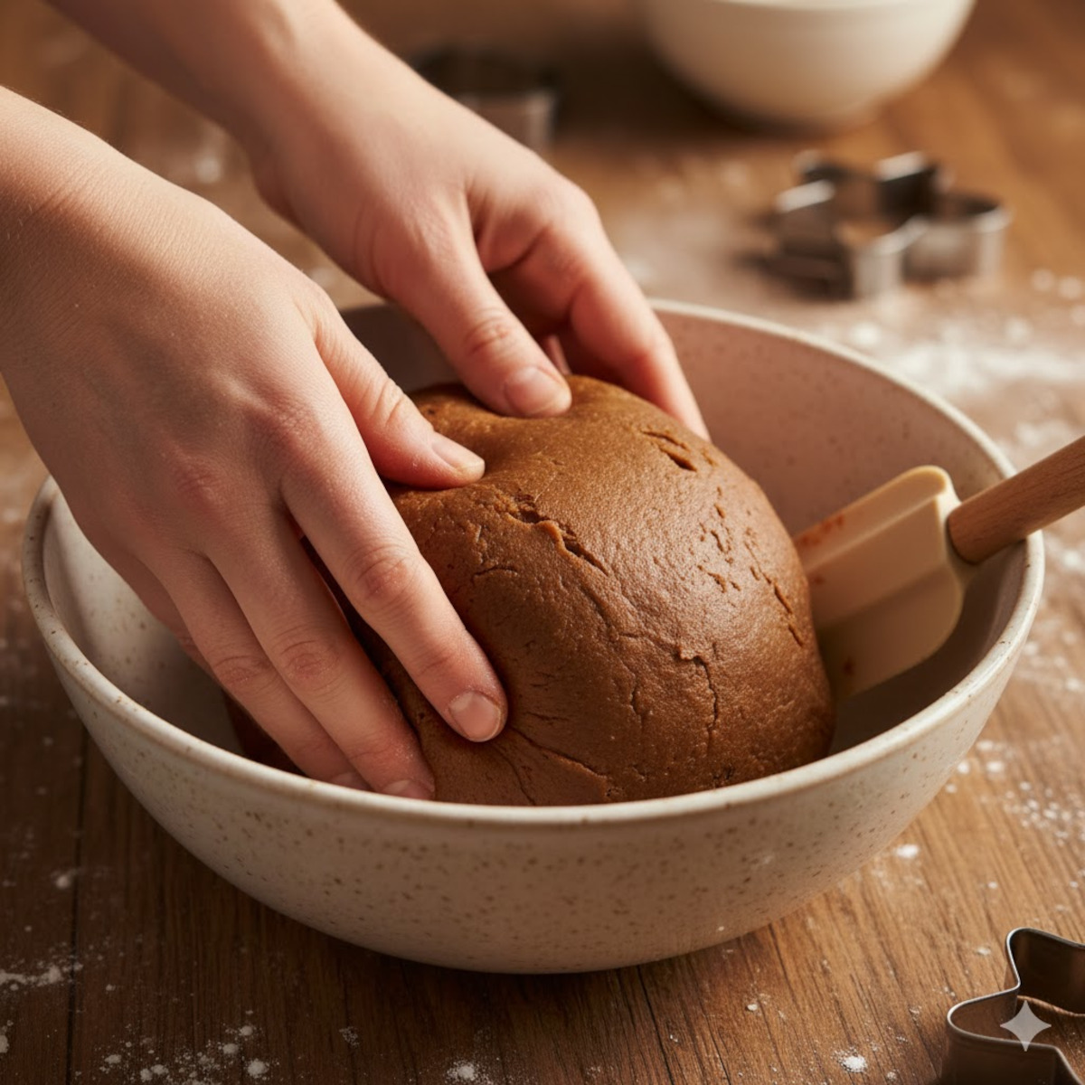 Pâte à biscuits épicés prête à reposer – texture souple et brillante