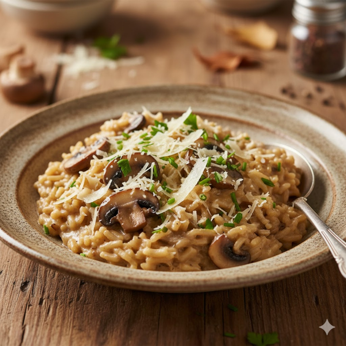 Risotto crémeux aux champignons et parmesan : recette comfort food automnale