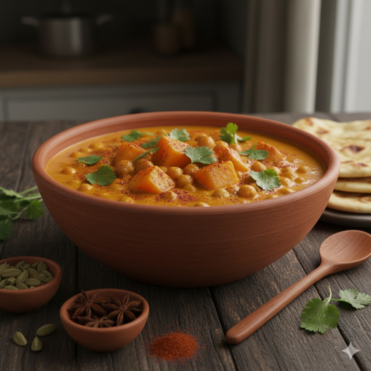 part de lasagnes gratinées à la courge et aux épinards dans une assiette