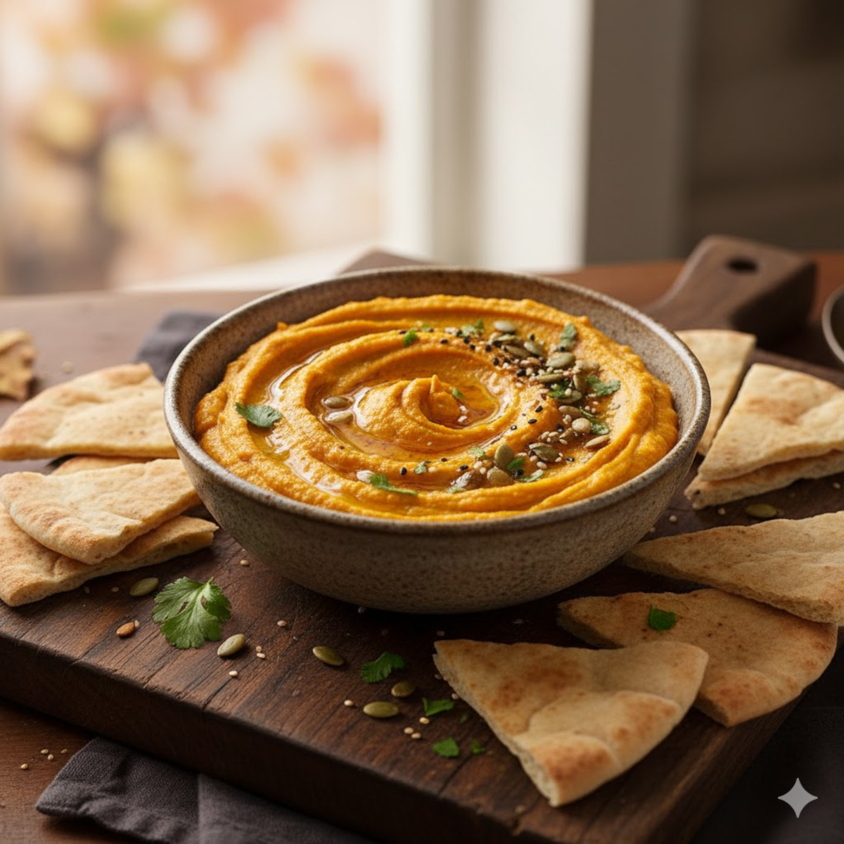 pizza maison avec courge butternut rôtie, gorgonzola fondu, roquette