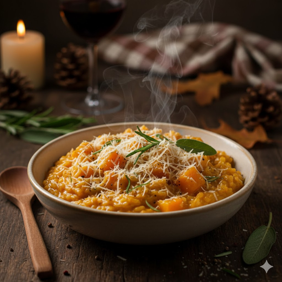 salade colorée de quinoa, butternut rôti et roquette dans un bol