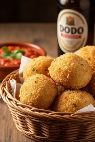 Bonbons de pain réunionnais croustillants servis avec un rougail tomate pour l'apéro
