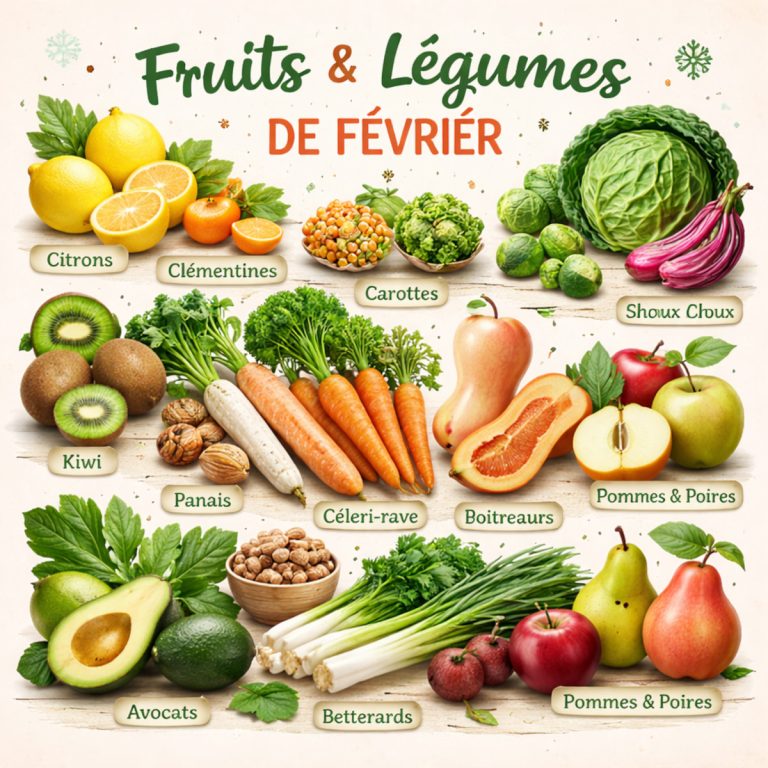 fruits et légumes du mois de février