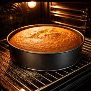Gâteau au yaourt doré après 30 minutes de cuisson à 180°C